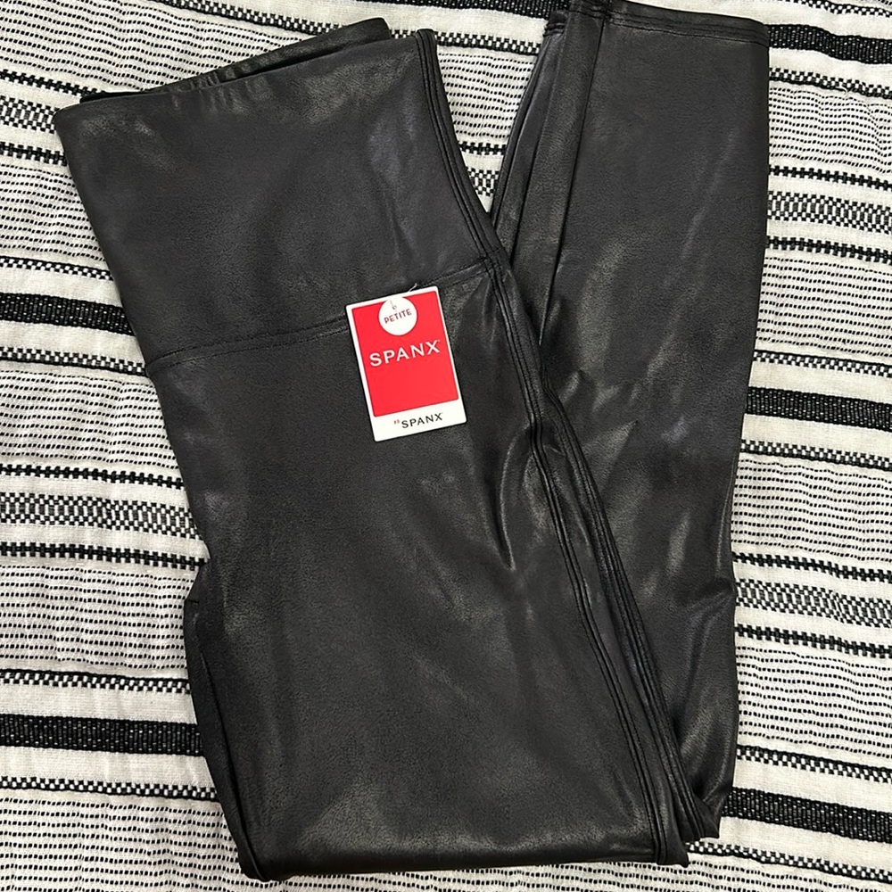 SPANX Faux Leather Leggings NWT XL Petite